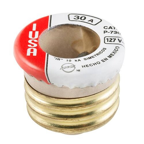 Tapón Para Fusible, Porcelana Blanca Extra Reforzada 