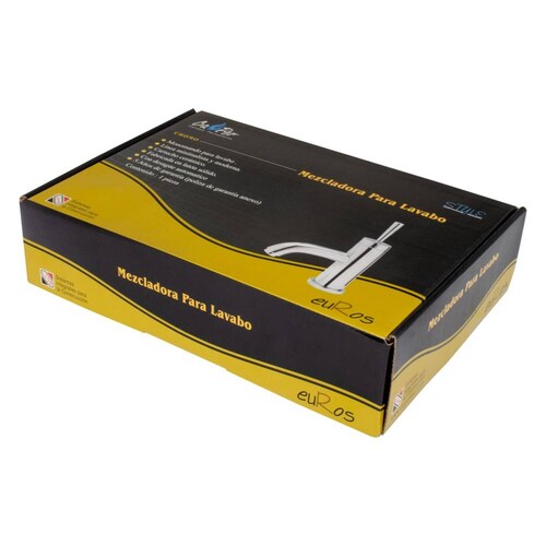 Llave Mezcladora Monomando Lavabo Desagüe Automático 