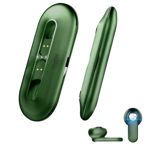 Audífonos Inalámbricos Binden Clipper Tws Delgados Metálicos Verde