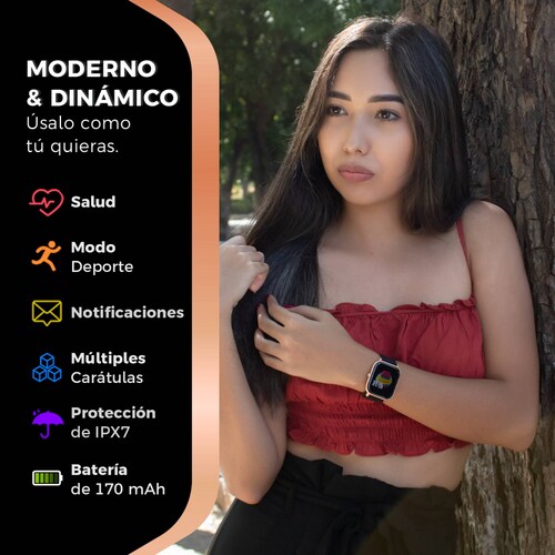 Smartwatch BINDEN P8 MultiDeportes iOS/Android Rosa