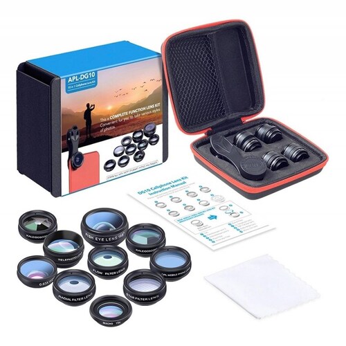 Kit de Lentes p/Celular BINDEN 10 en 1 Universal 