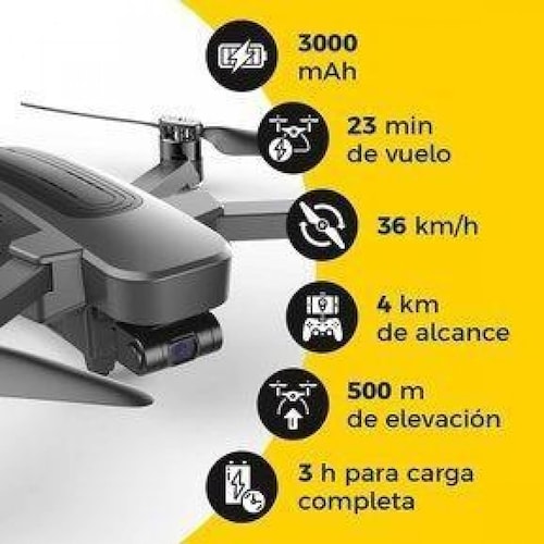 Drone Binden Zinopro Profesional 4k Gimbal 3axis 23 Min Vuel 