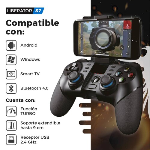 Control Liberator BINDEN 9156 Con Turbo, 15 Horas De Juego Android 