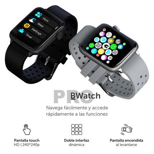 Smartwatch BINDEN Bwatch Pro, Notificaciones, IP68 Negro