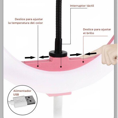 Aro de Luz BINDEN Portátil con Tripie y Soporte p/Celular Binden