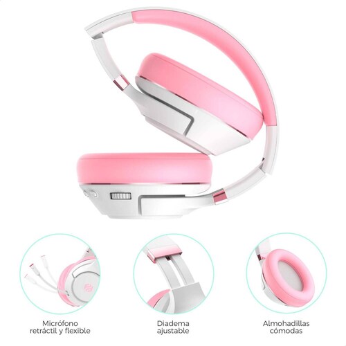 Audífonos gamer BINDEN Dark Candy Bluetooth Sonido 3D 
