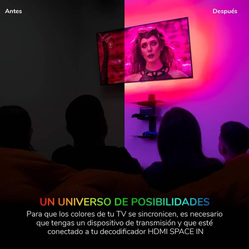 Tira Led Inteligente BINDEN SPACE IN para TV Hasta 65" 