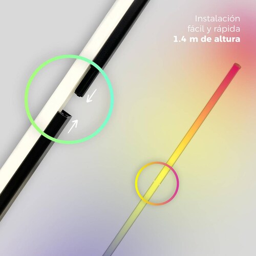 Lampara de pie BINDEN Dark Lux sincronización con música App Binden 