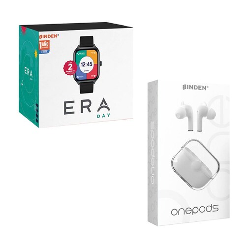 Smartwatch BINDEN ERA Day + Audifonos One Pods 