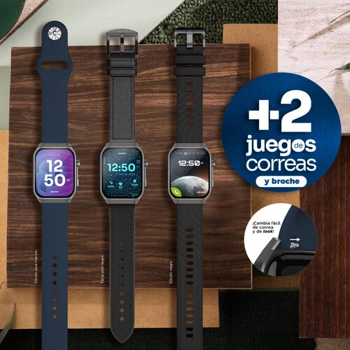 BINDEN Smartwatch ERA Day Line AMOLED Curvo Llamadas Correas Extras  Asistente de Voz Negro