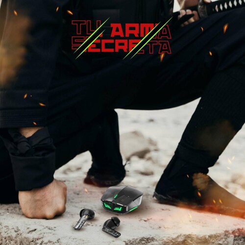 Audífonos Gamer Binden Dark Ninja con Reducción de Ruido. Negro