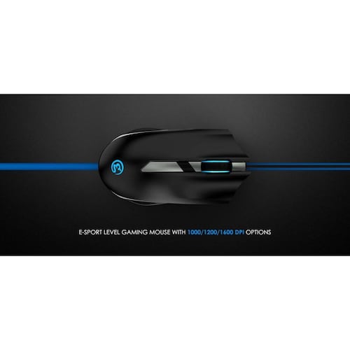 Mouse Gaming GM100 Alámbrico RGB Hasta 1600DPI 
