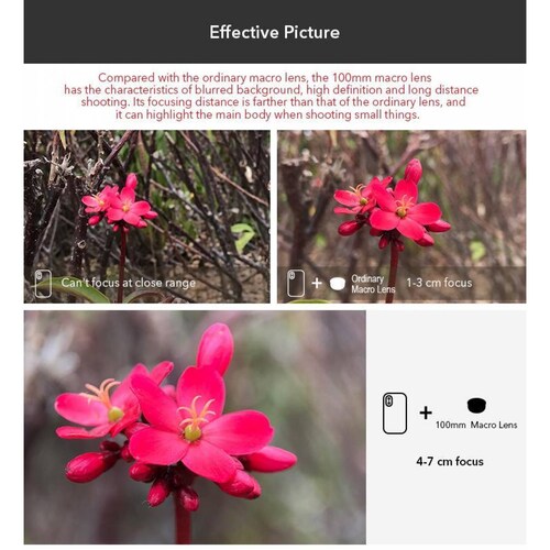 Lente HD Macro 100MM para Smartphone Calidad Premium 