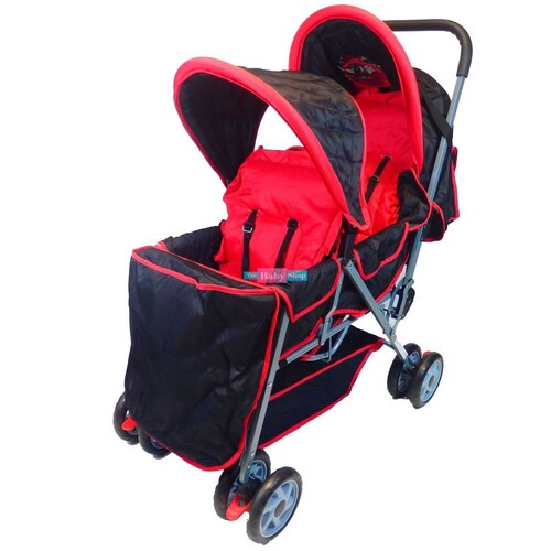 Carriolas Dobles De Lujo Gemelar Twin Trendy Kids Rojo