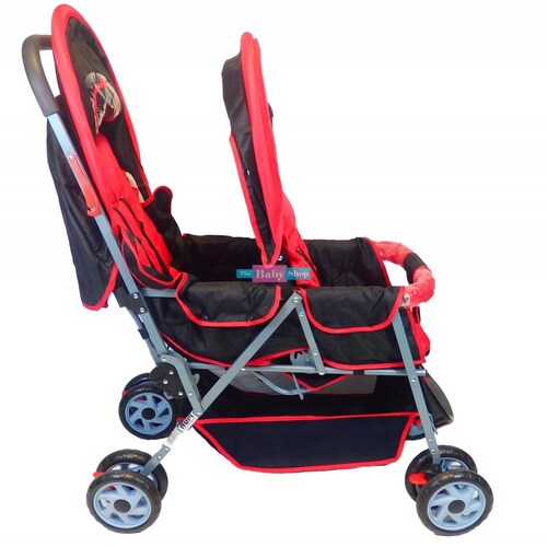 Carriolas Dobles De Lujo Gemelar Twin Trendy Kids Rojo