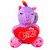 Peluche Unicornio Grande San Valentín 14 Febrero 17 cm  - Violeta
