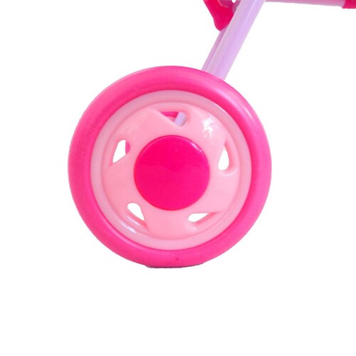 Carriola para muñeca doble de metal de juguete para niñas Oso