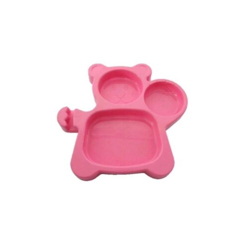 Plato Infantil Divisiones Oso Osito Alimentación Rosa o Azul 