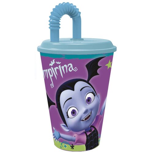 Vaso con tapa y popote Disney Store