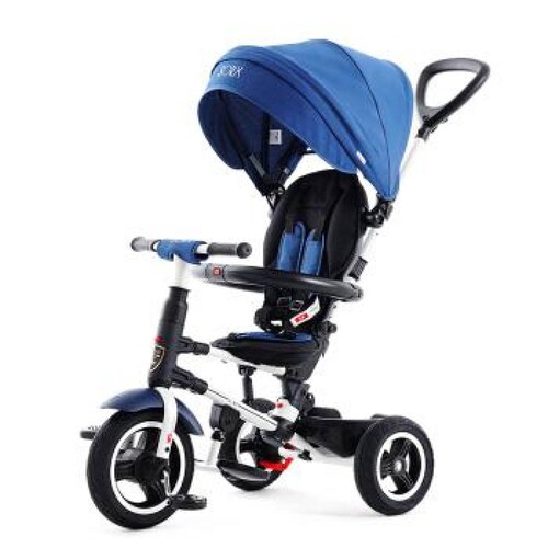 Triciclo para Bebe de lujo Llantas de Aire Plegable 6 meses a 5 años Azul 