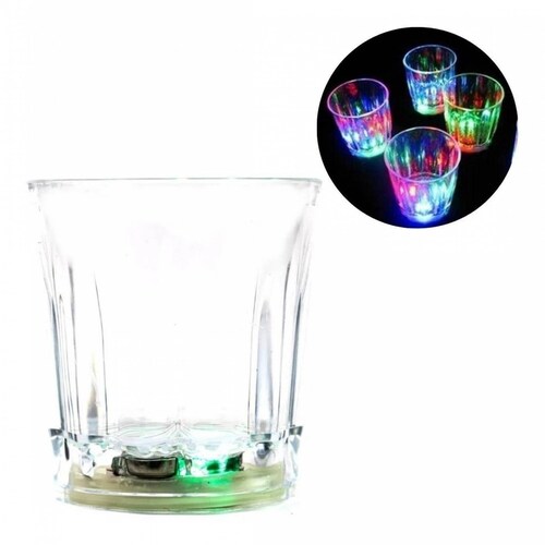 10 Vasos Tequileros Luminosos Led Shot Caballito Bar Fiesta Multicolor
