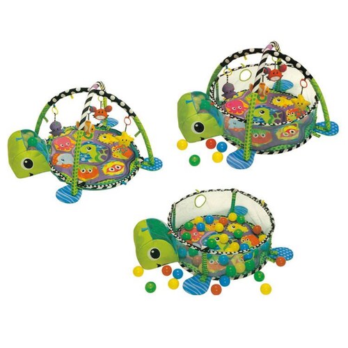 Tapete Gimnasio Y Corral Juguete Para Bebe Con 30 Pelotas  - Tortuga