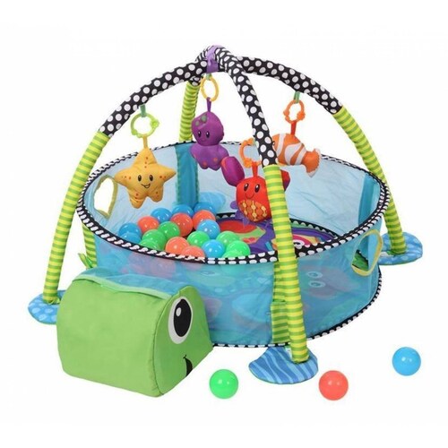 Tapete Gimnasio Y Corral Juguete Para Bebe Con 30 Pelotas  - Tortuga