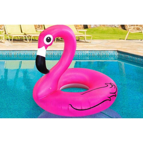Salvavidas Inflable Flotador Flamenco 120 cm Alberca 