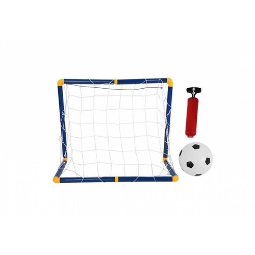 Portería Futbol Infantil Niños 1pza Balón Red Bomba Azul