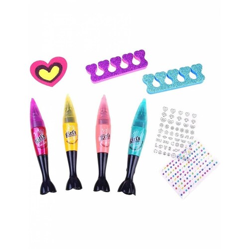 Salón De Belleza Juguete Para Aplicar Uñas Niñas  - Multicolor