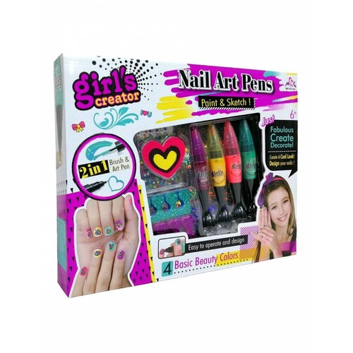 Salón De Belleza Juguete Para Aplicar Uñas Niñas  - Multicolor