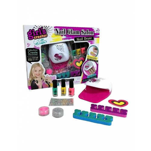 Salón De Belleza Juguete Para Pintar Uñas Esmalte Niñas  - Multicolor