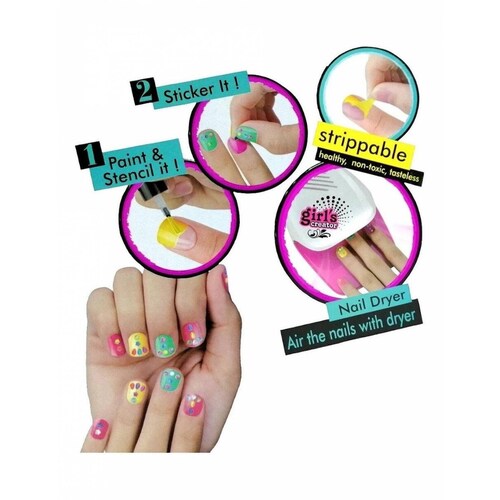 Salón De Belleza Juguete Para Pintar Uñas Esmalte Niñas  - Multicolor