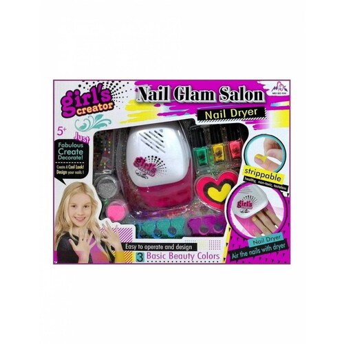 Salón De Belleza Juguete Para Pintar Uñas Esmalte Niñas  - Multicolor