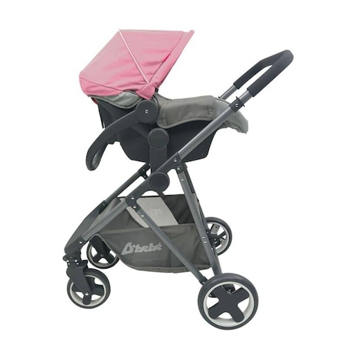 Carreola con Portabebe Travel System Queen Reversible  - Rosa