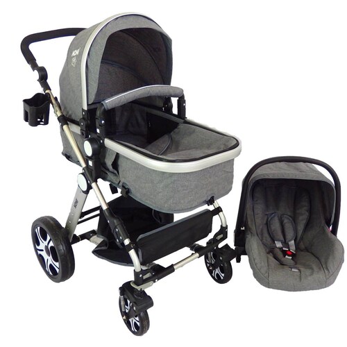 Carriola 4 en 1 Reversible Noni con Portabebe Bambineto  - Gris