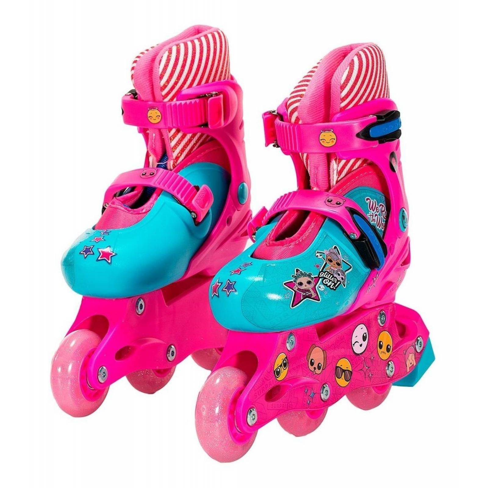 Patines en Linea Led Lol Surprise Ajustables Infantiles 19a21