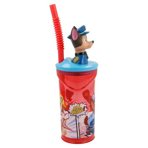 Vaso Figurita 3D de Paw Patrol Comic de 360 ML  - Rojo