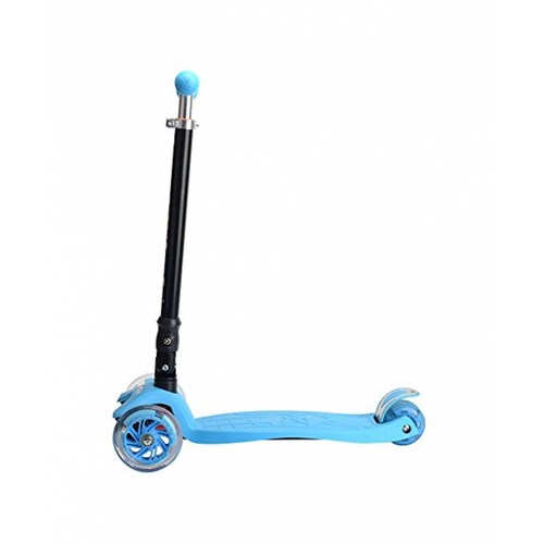 Scooter Patin del Diablo Infantil 4 Ruedas de Gel Aluminio Ajustable Azul