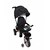 Triciclo para niño y niña con asiento giratorio a 360 Luz Sonido  - Negro
