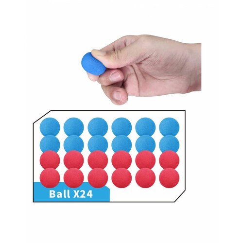 Pistola de Juguete 2pz con Juego de Punteria y 24 pz de Espuma  - Multicolor.