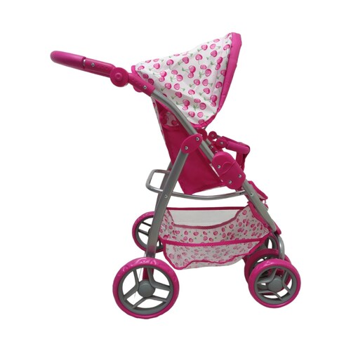 Carriola para Muñecas de Lujo Intercambiable,Bambineto,Toldo retractir,  - Rosa.