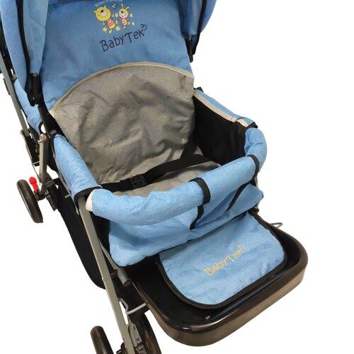 Carriola Doble para Bebe y Niño Gemelar Plegable 8 llantas  - Azul.