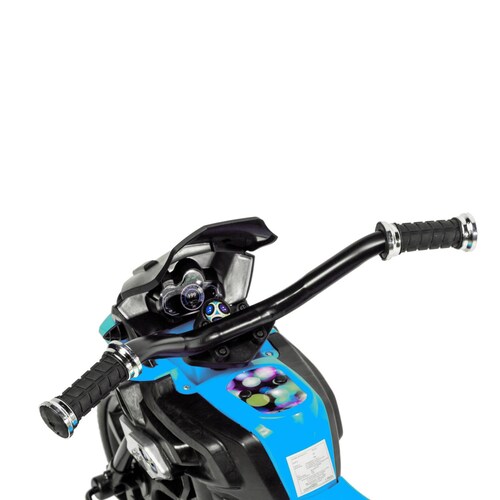 Triciclo para Niños con Diseño de Moto y Luz Frontal  - Azul.