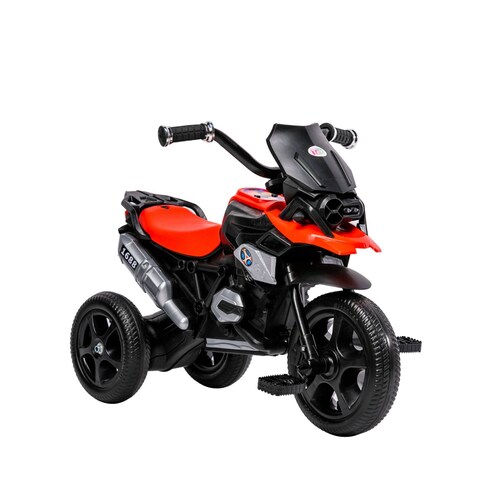 Triciclo para Niños con Diseño de Moto y Luz Frontal  - Rojo.