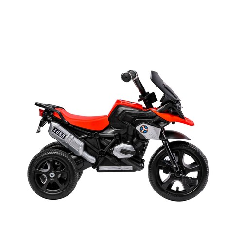 Triciclo para Niños con Diseño de Moto y Luz Frontal  - Rojo.
