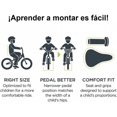 Bicicleta para Niños R16 Llantas Aire y Entrenamiento Azul  - Azul