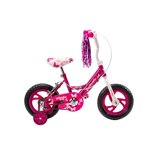 Bicicleta para Niños Rodada 12 Fucsia con ruedas de entrenamiento   - Fucsia.