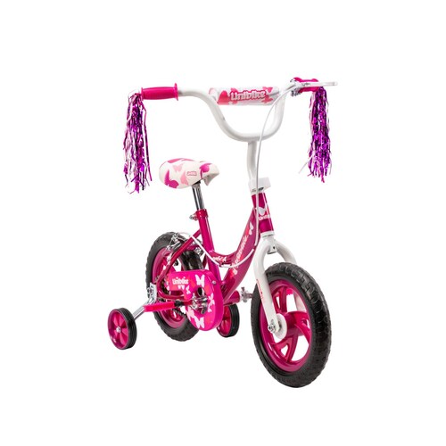 Bicicleta para Niños Rodada 12 Fucsia con ruedas de entrenamiento   - Fucsia.