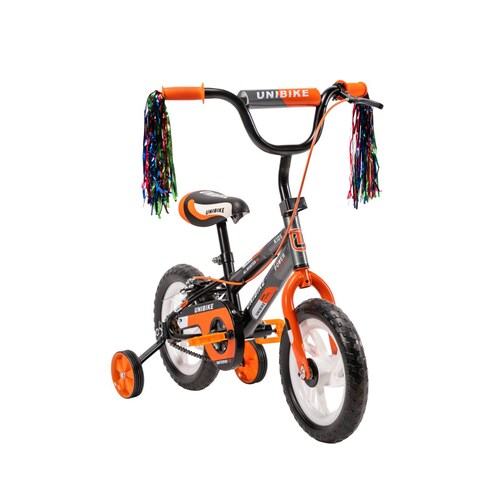 Bicicleta para Niños Rodada 12 Naranja con ruedas de entrenamiento  - Naranja.